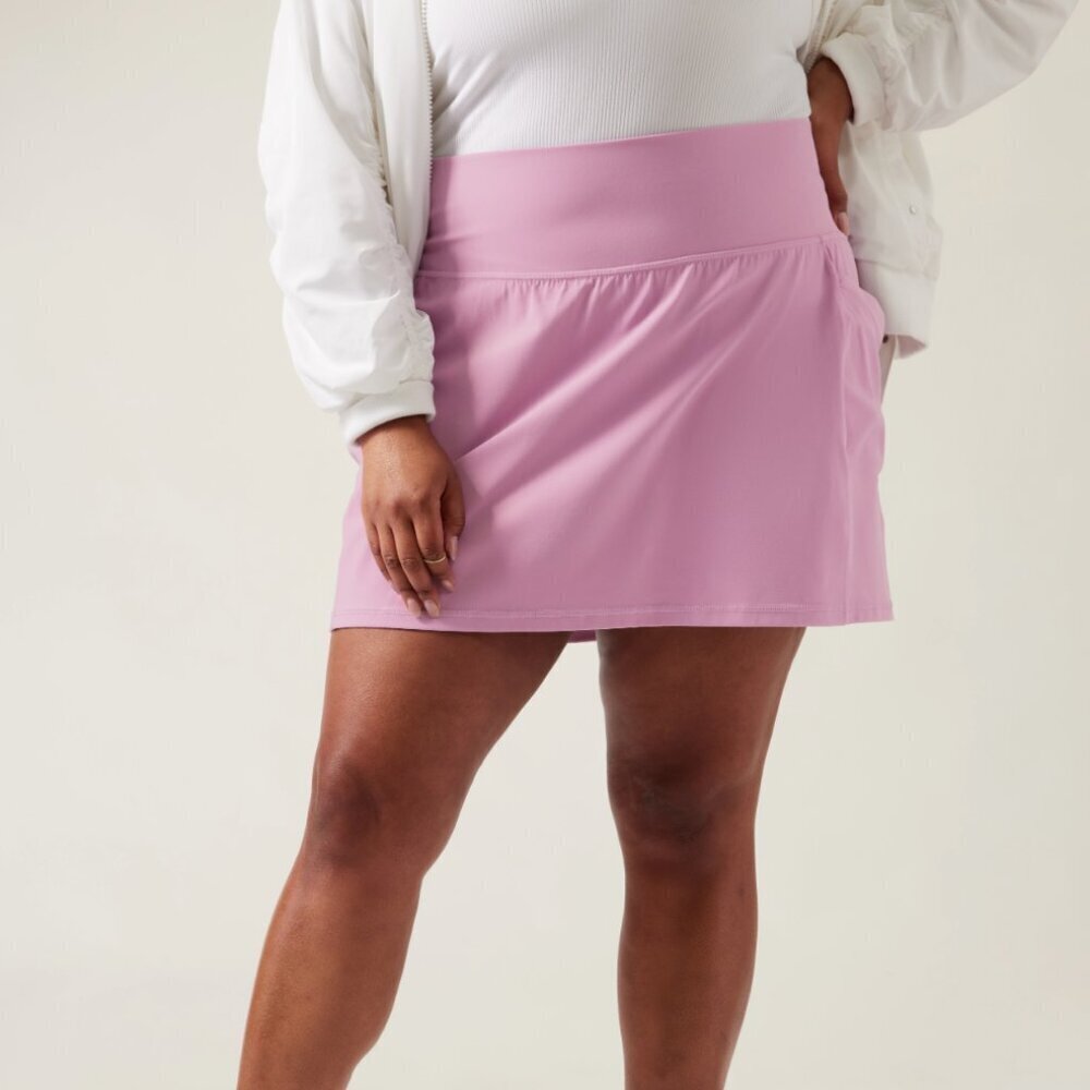 Athleta Salutation Stash High Rise 14.5” Athletic Skort Light Purple Pockets, 2X